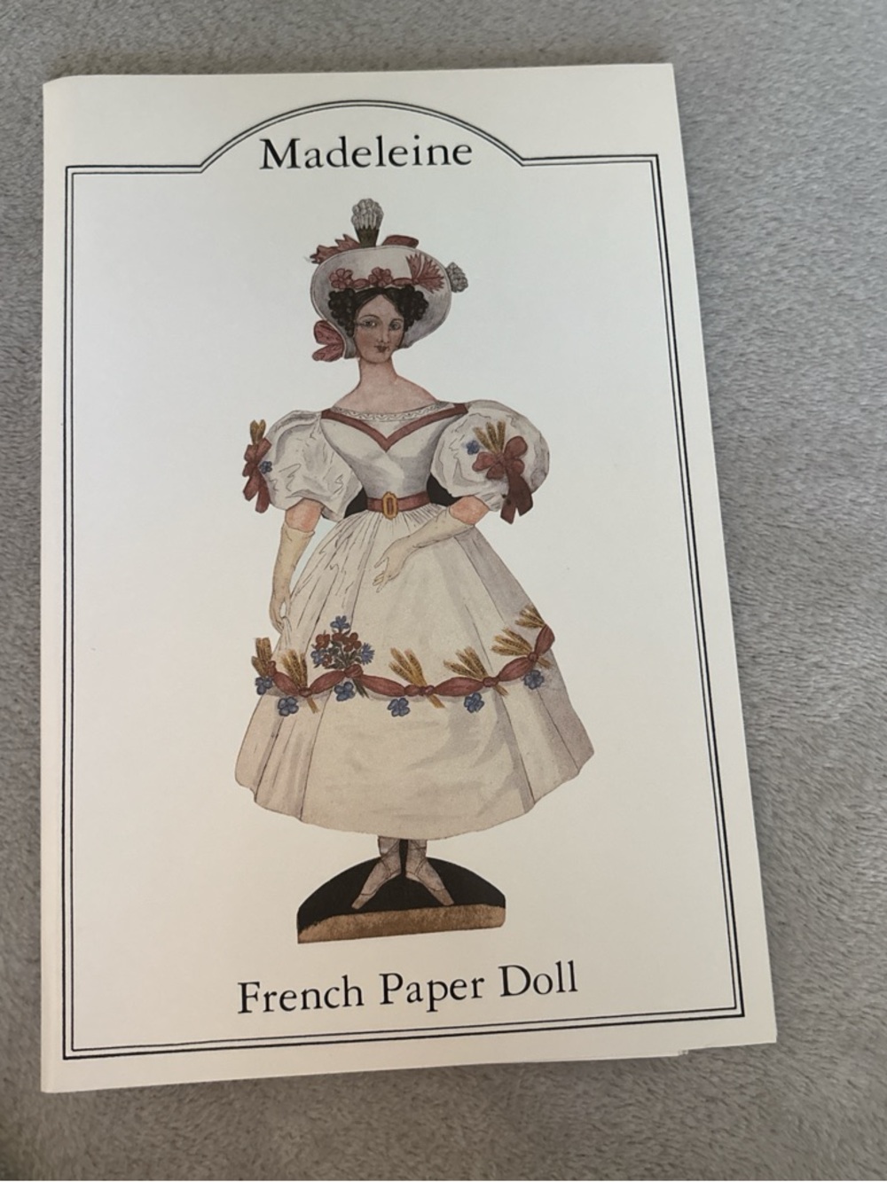 Madeline French Paper Doll Art Print in Cream and Brown